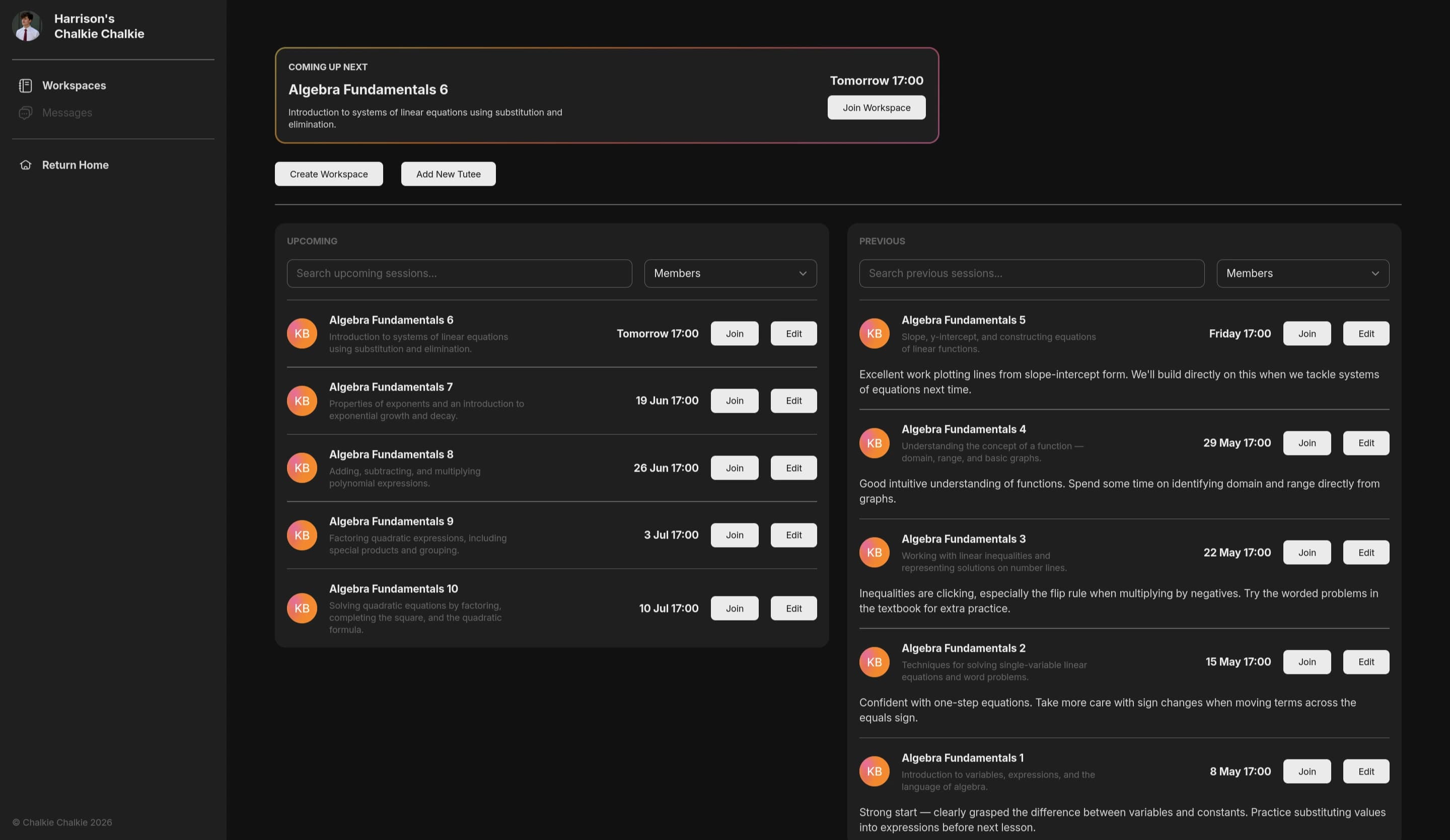 dashboard example